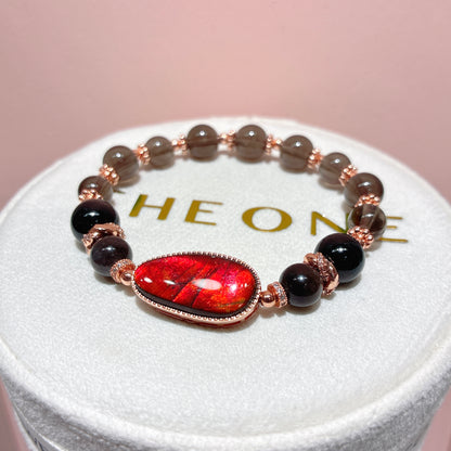 精品*黑隕石 x 斑彩石