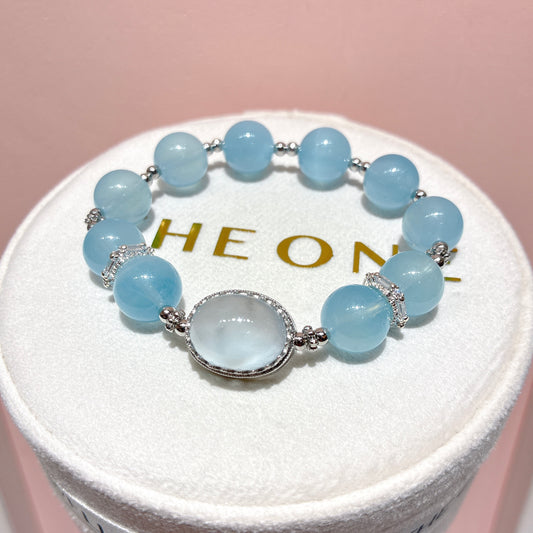 精品*海藍寶 x 灰藍兔毛