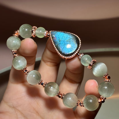 精品*綠兔毛 x 芬蘭光譜石