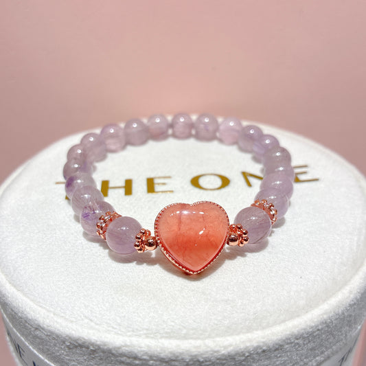 精品*粉紫超級七 x 紅紋石