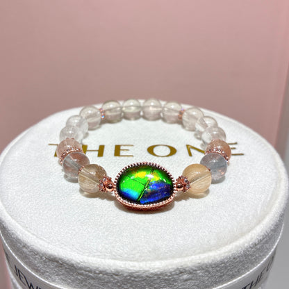 精品*鋼絲彩兔毛 x 斑彩石