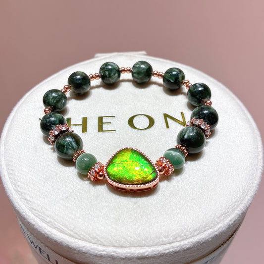 精品*綠龍晶 x 斑彩石