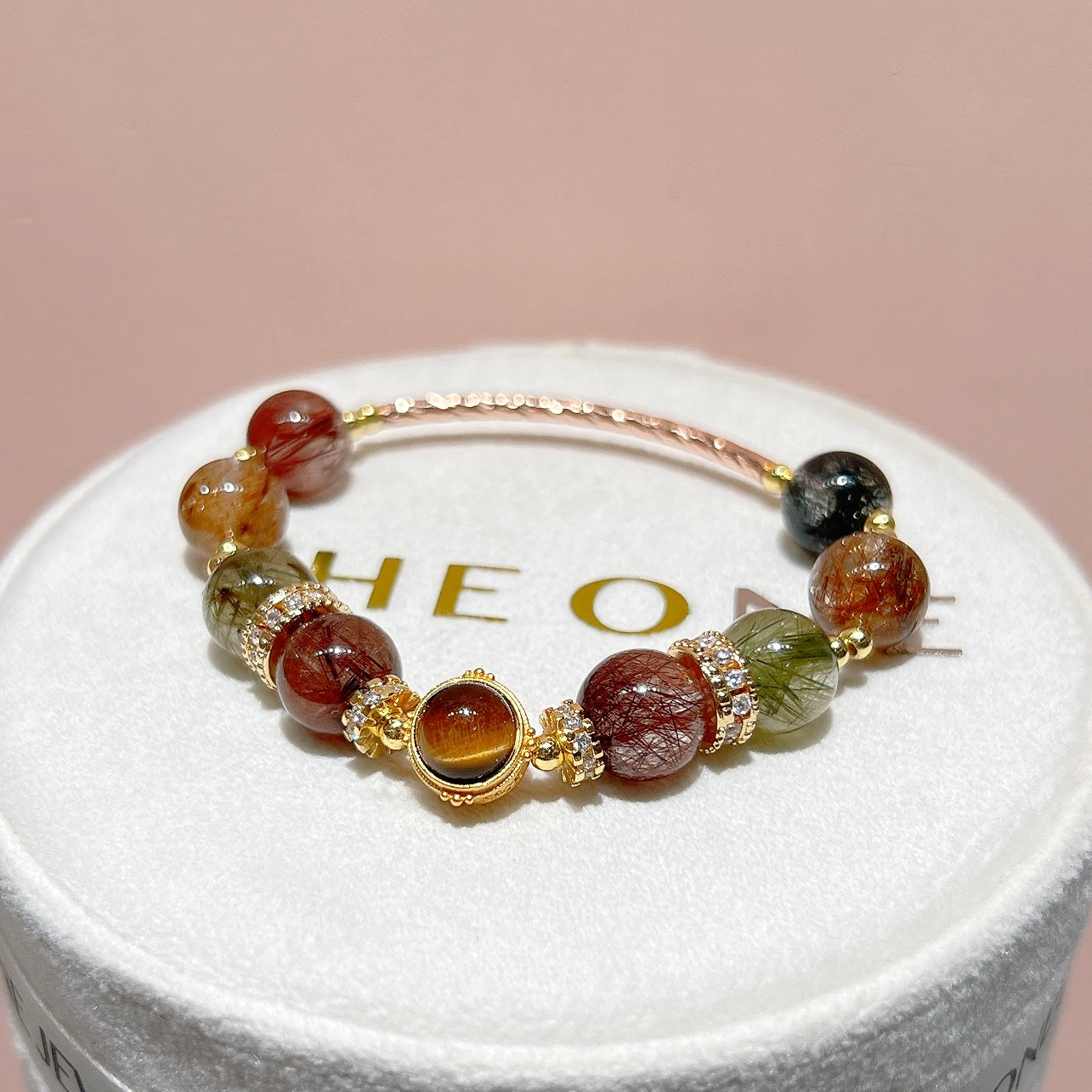 頂級*彩髮晶 x 黃虎眼