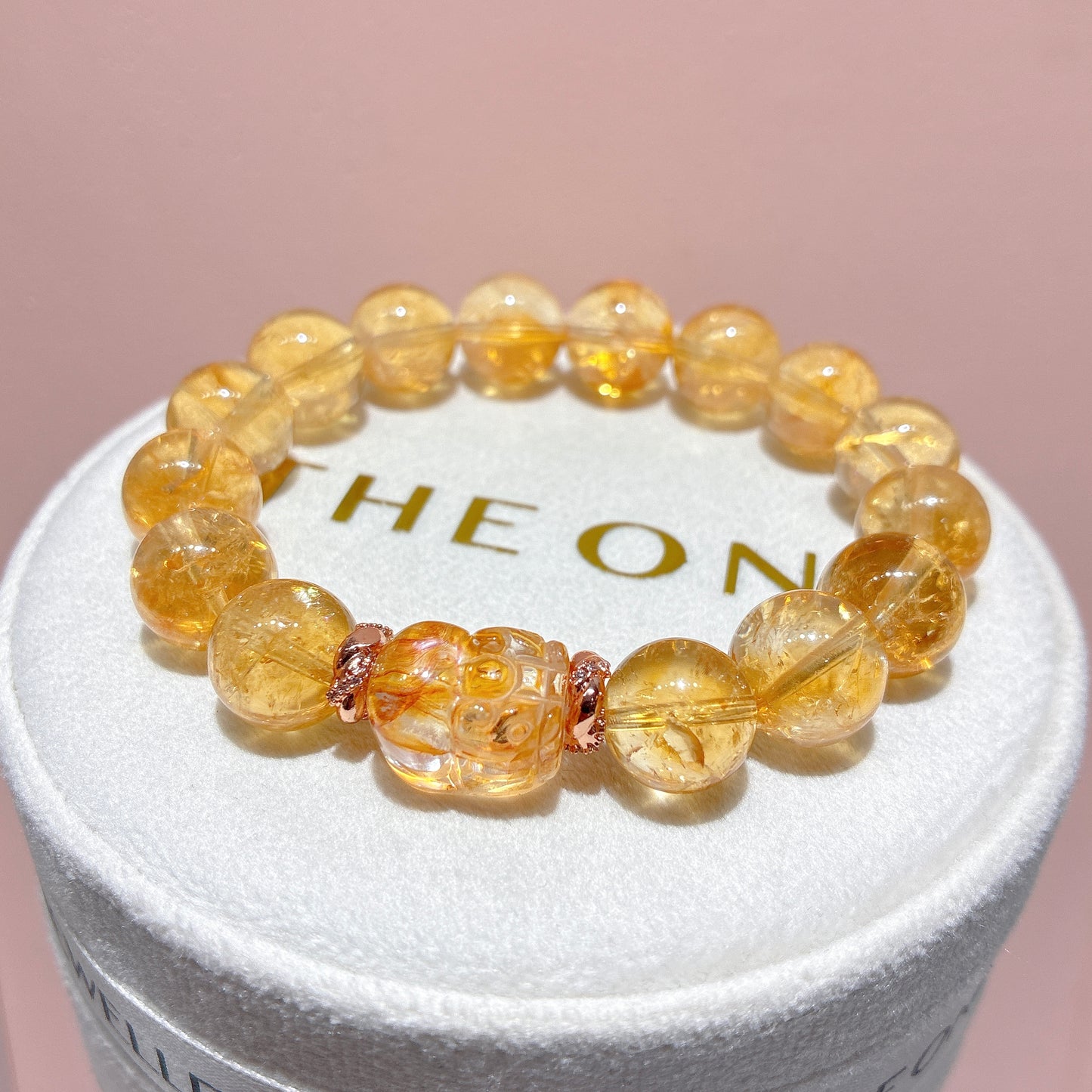 精品*黃水晶 x 黃膠花貔貅