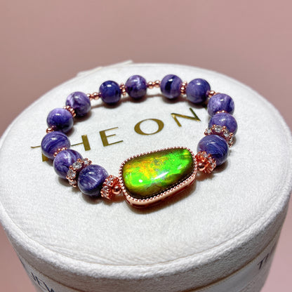 精品*紫龍晶 x 斑彩石