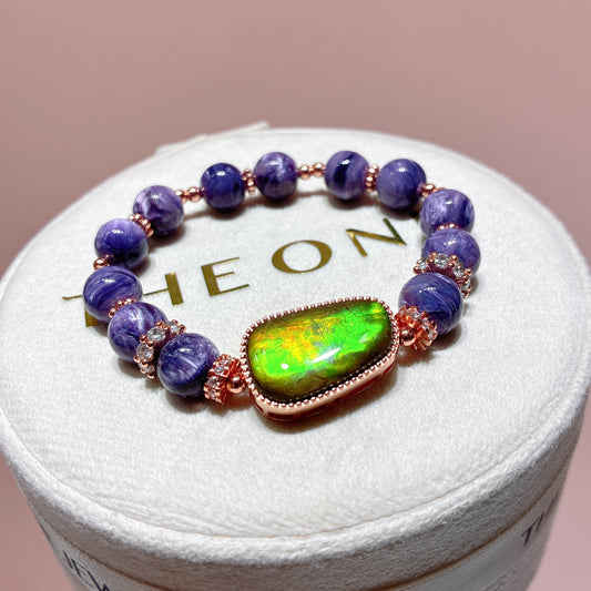 精品*紫龍晶 x 斑彩石