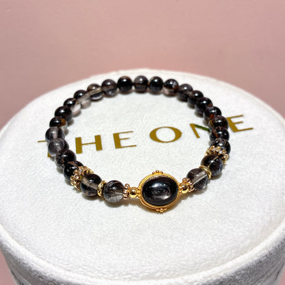 精品*黑銀鈦 x 金運石