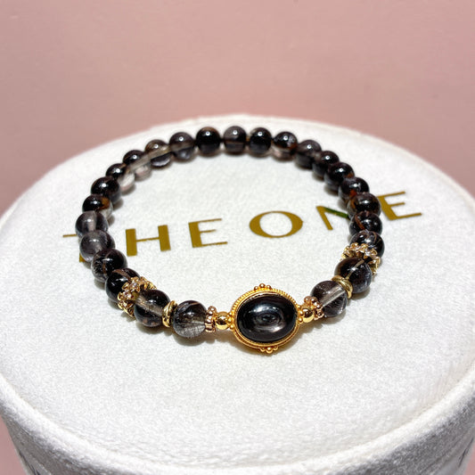 精品*黑銀鈦 x 金運石