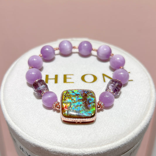 精品*紫鋰輝 x 斑彩石