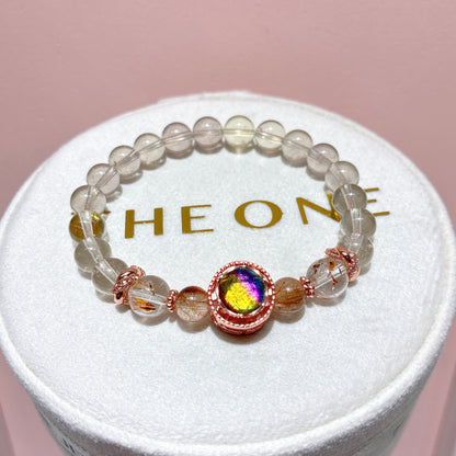 精品*紫煙黃隕石 x 瑞典天鐵