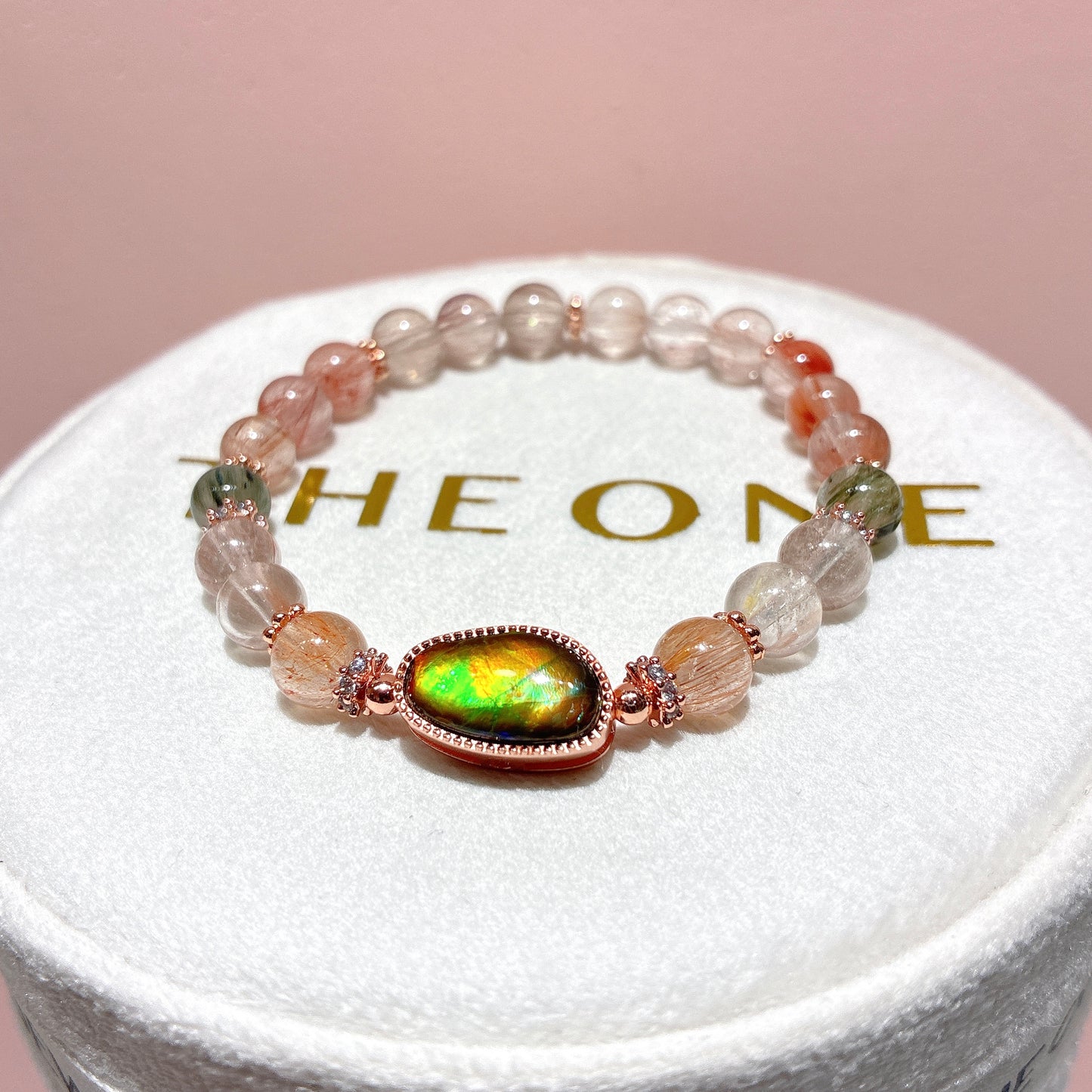 精品*彩兔毛 x 斑彩石