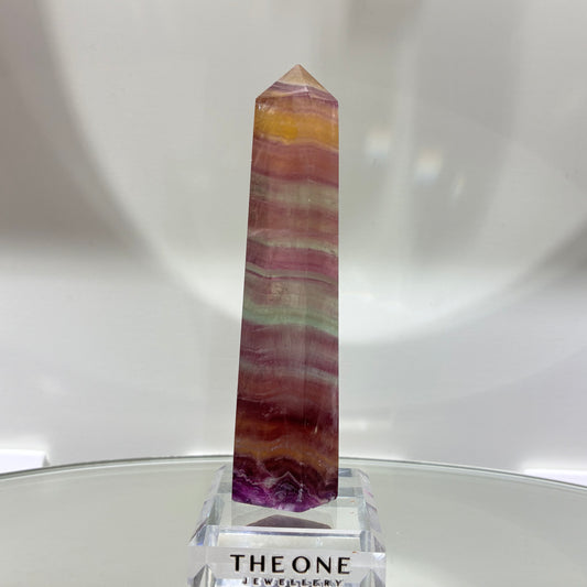 頂級*彩螢石柱