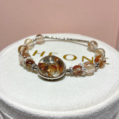 精品*金銅鈦晶 x 髮晶共生雲母