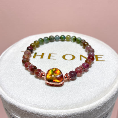 精品*西瓜碧璽 x 斑彩石