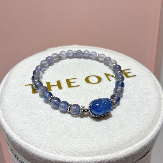 精品*堇青石 x 坦桑石貔貅