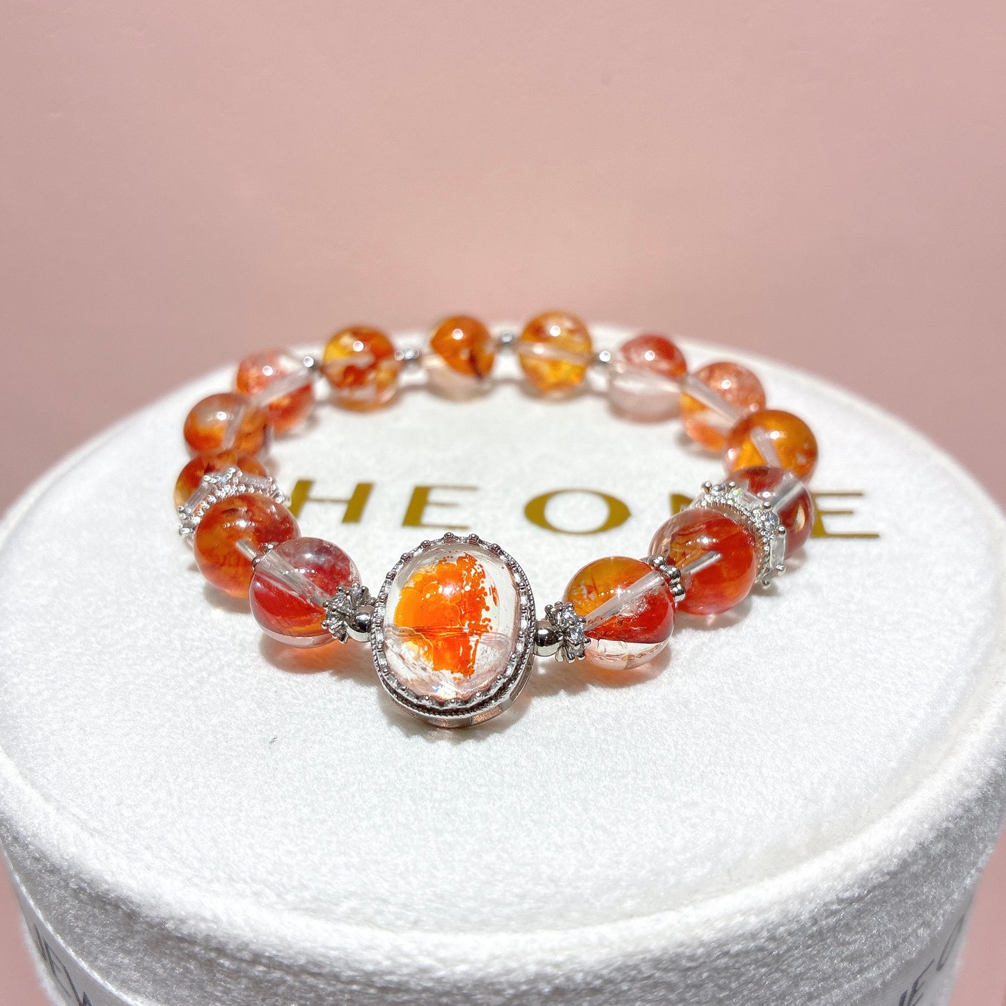 精品*橙紅膠花 x 錦鯉膠花