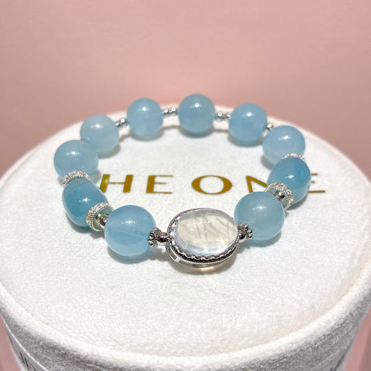 精品*海藍寶 x 藍針石￼