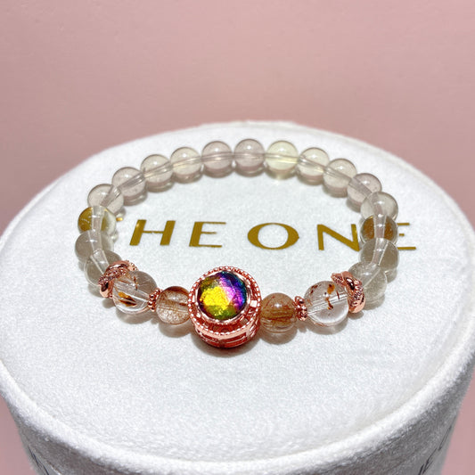 精品*紫煙黃隕石 x 瑞典天鐵