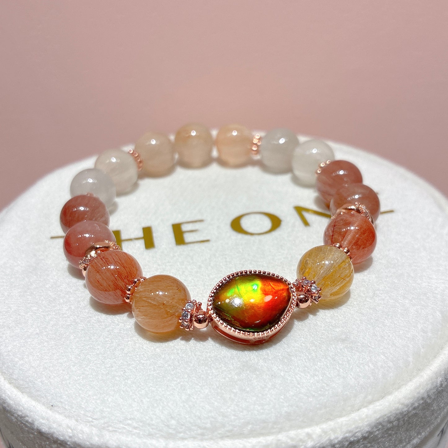 精品*彩兔毛 x 斑彩石