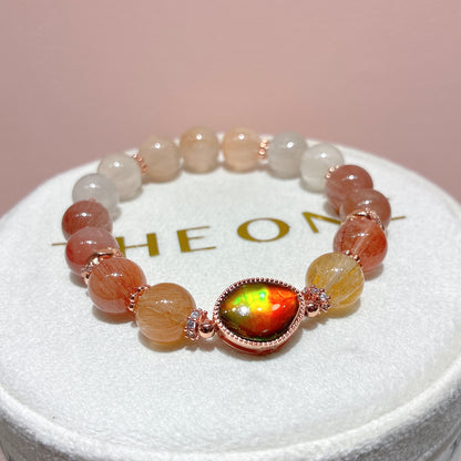 精品*彩兔毛 x 斑彩石