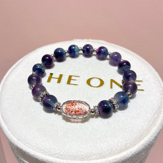 頂級*彩螢石 x紅超級七