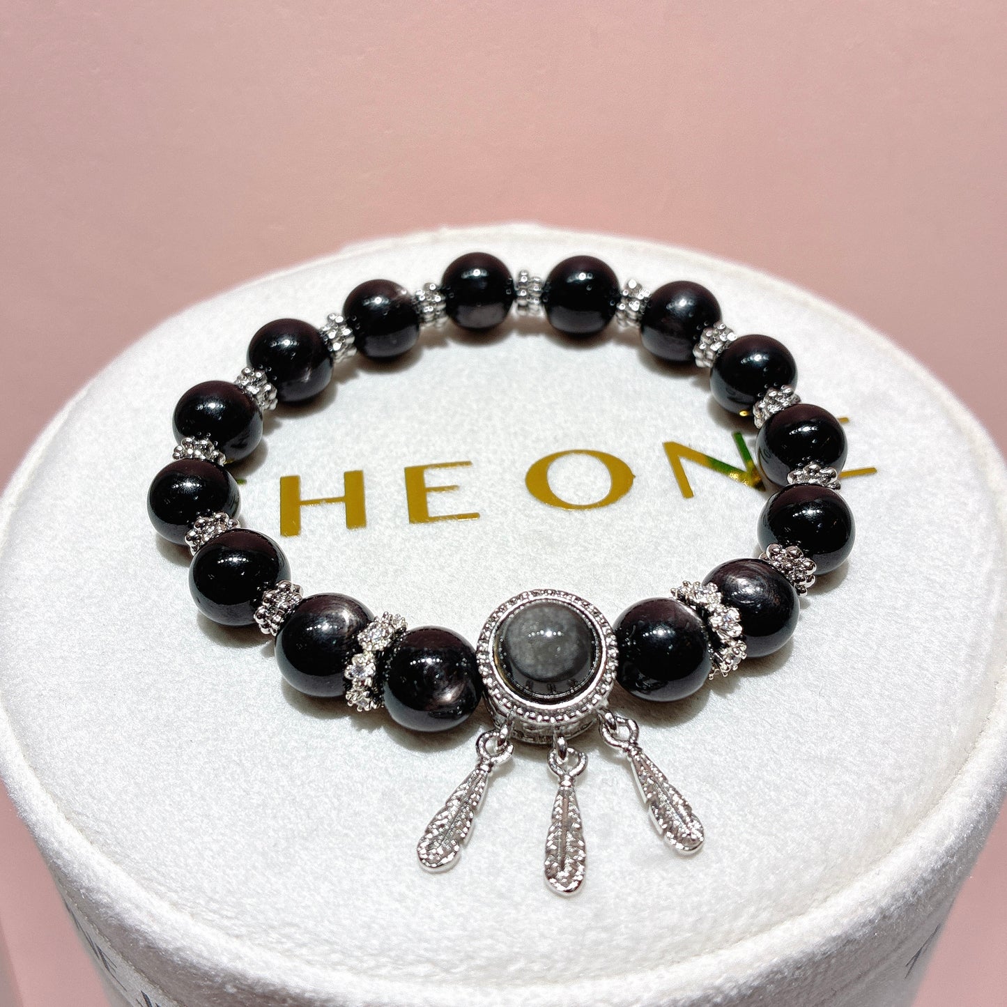 精品*金運石 x 銀曜石捕夢網