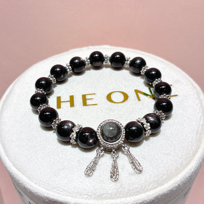 精品*金運石 x 銀曜石捕夢網