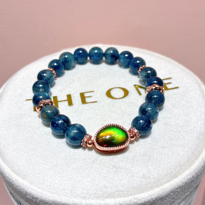 藍晶石共生赤鐵礦 x 斑彩石