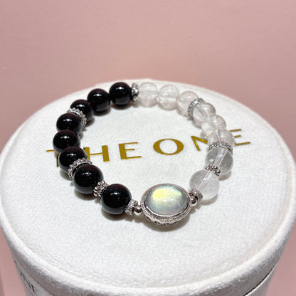 精品*黑碧璽 x 拉長石