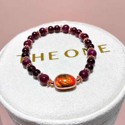 精品*紫牙烏 x 斑彩石