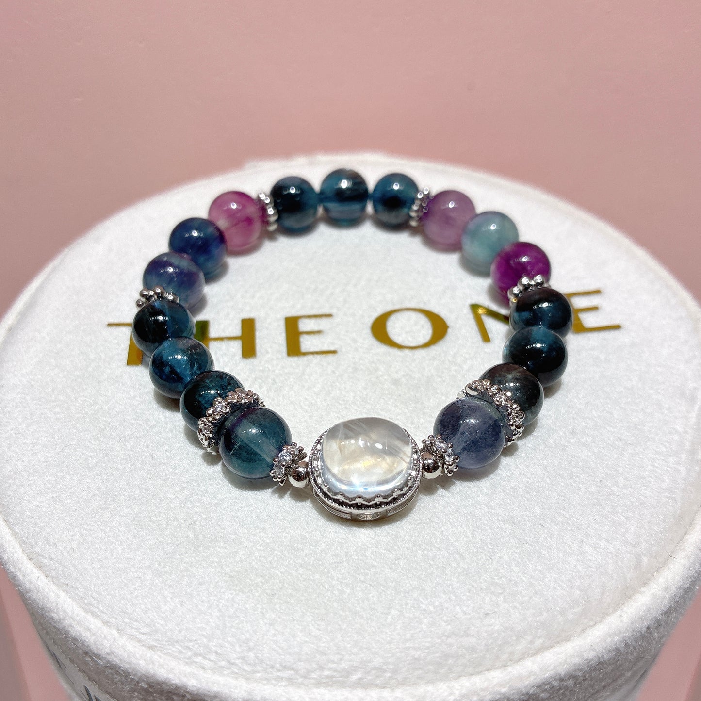 頂級*彩螢石 x 藍針石