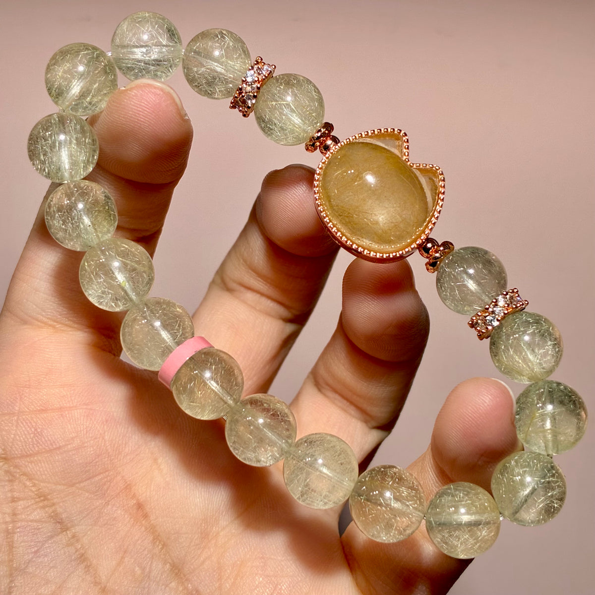 精品*金銀髮晶 x 黃兔毛