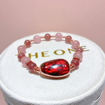 精品*草莓晶 x 斑彩石