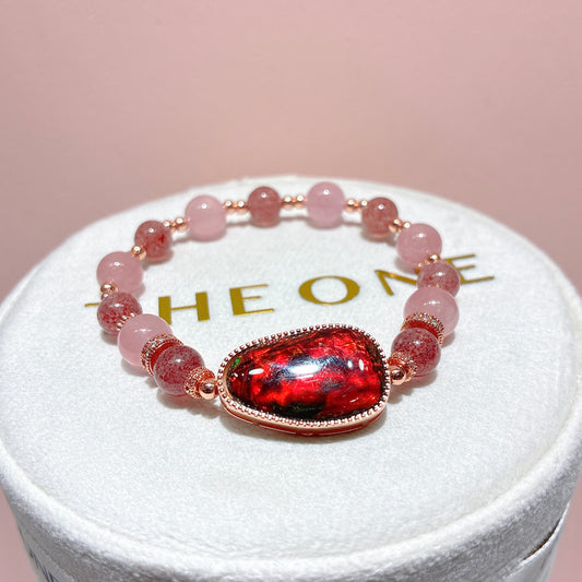 精品*草莓晶 x 斑彩石