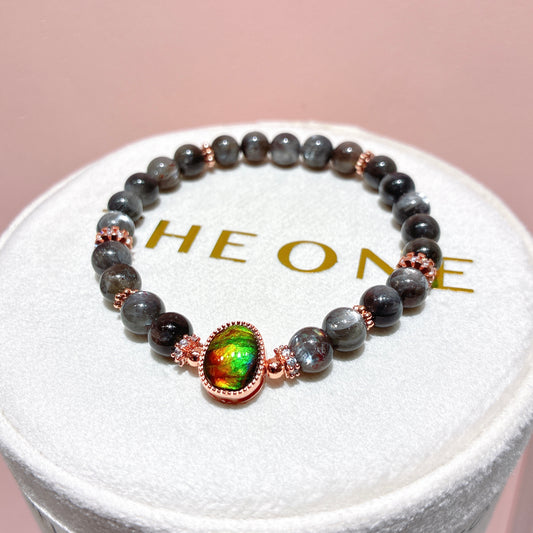 精品*黑星輝骨幹 x 斑彩石