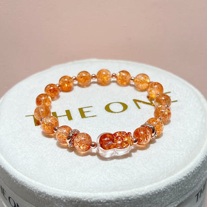 頂級*金草莓太陽石 x 錦鯉膠花貔貅