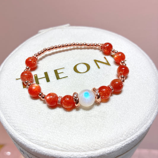 精品*金草莓太陽石 x 月亮石