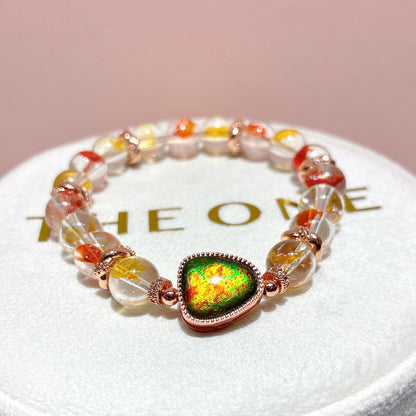 頂級*錦鯉膠花 x 斑彩石