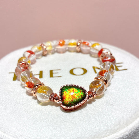 頂級*錦鯉膠花 x 斑彩石