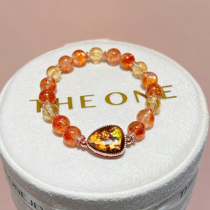 頂級*金草莓太陽石 x 斑彩石