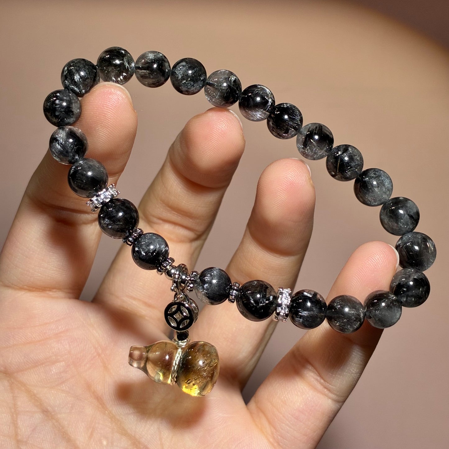 精品*黑銀鈦 x 黃金隕石葫蘆