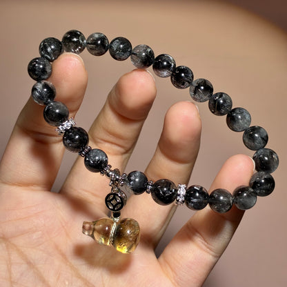 精品*黑銀鈦 x 黃金隕石葫蘆