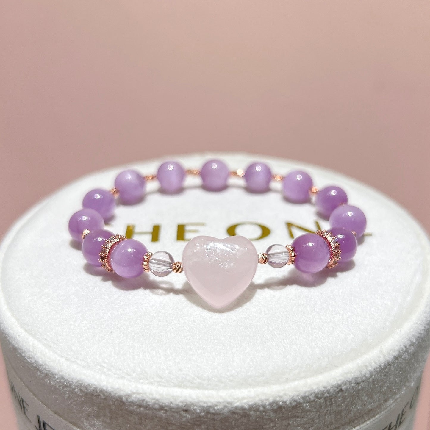 精品*紫鋰輝 x 粉晶愛心