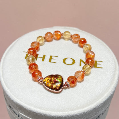 頂級*金草莓太陽石 x 斑彩石