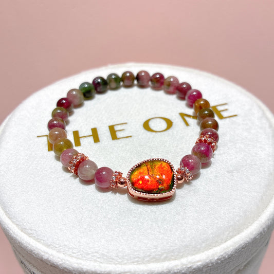 精品*西瓜碧璽 x 斑彩石