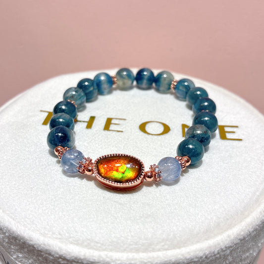 藍晶石共生赤鐵礦 x 斑彩石