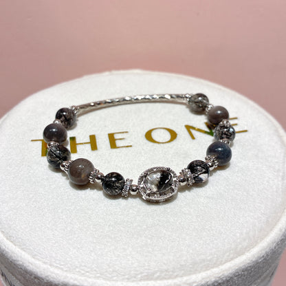 精品*黑髮晶 x 銀鈦晶