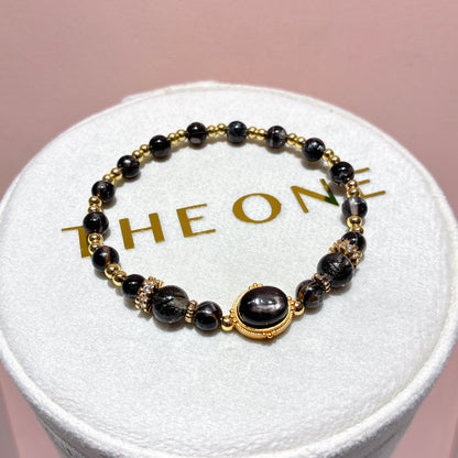 精品*黑銀鈦 x 金運石