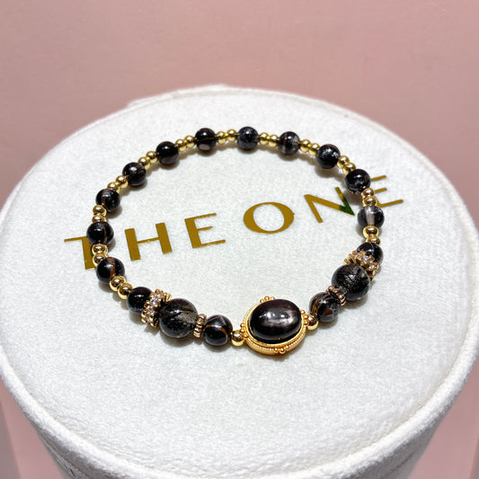 精品*黑銀鈦 x 金運石