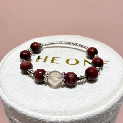 精品*巴西紅順髮晶 x 黃隕石